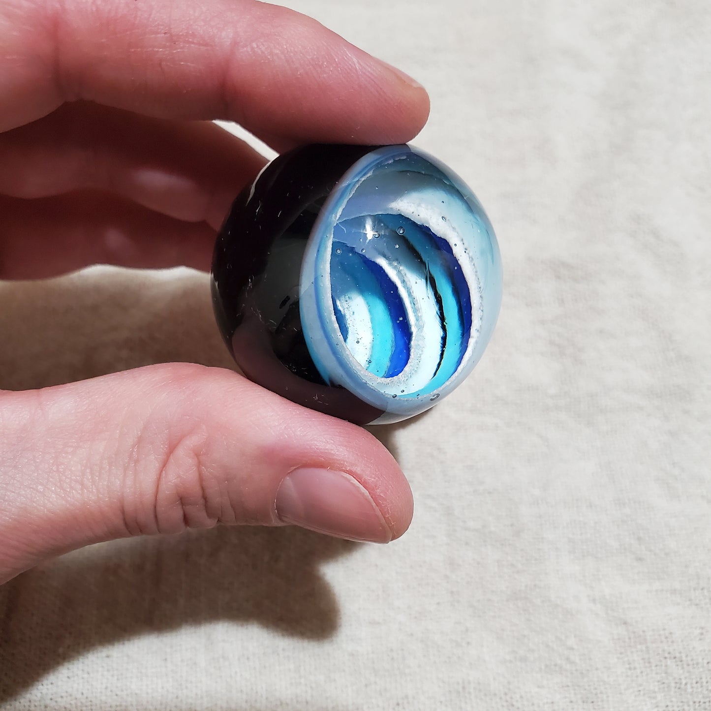 Glow-in-the-Dark Wormhole Marble WH2-Blue